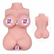 Sex 3D Love Doll Masturbator with Vagina and Anal, Solid silicone 3D Lifelike Adult Sex Doll by Automatic Woman